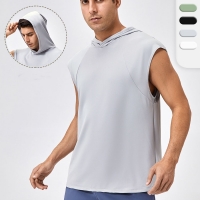 Men Quick-Drying Sports Hooded Tank Top 41116