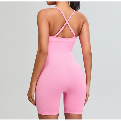 Sling Backless Seamless Tight Jumpsuit Sportswear SYFMS0183