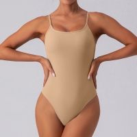 Sexy Halter Bottom Fitness One-piece Nude Yoga Jumpsuits YW988L