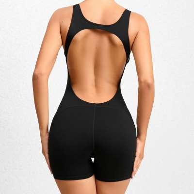 SKL-QSDV426 SLEVELESS BACKLESS JUMP SUIT