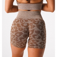 high waist seamless leopard short 8171MD