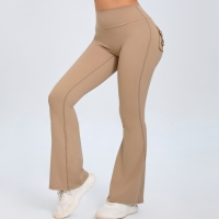 Button Peach Butt High-Waisted Quick-Drying Yoga Pants  QSS0031