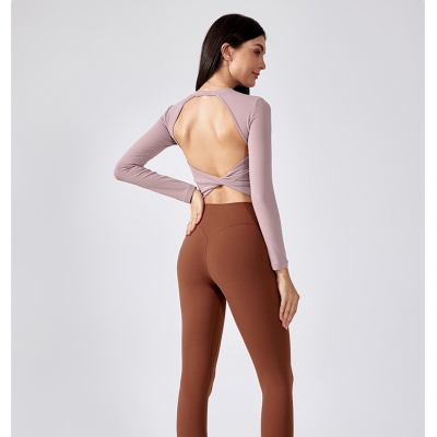 Nude Tight Breathable Backless Long Sleeves DAW186