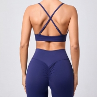 Adjustable Shoulder Straps Backless Quick Drying Sports Bra  QS61041