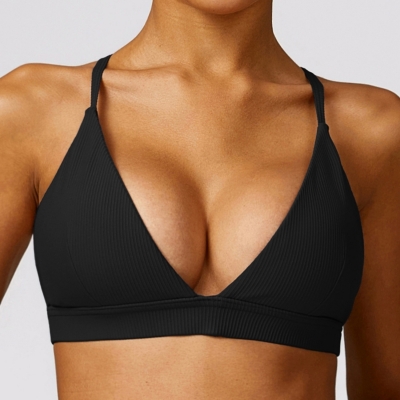 SKL-CWX8526 RIBBED TRIANGLE YOGA BRA